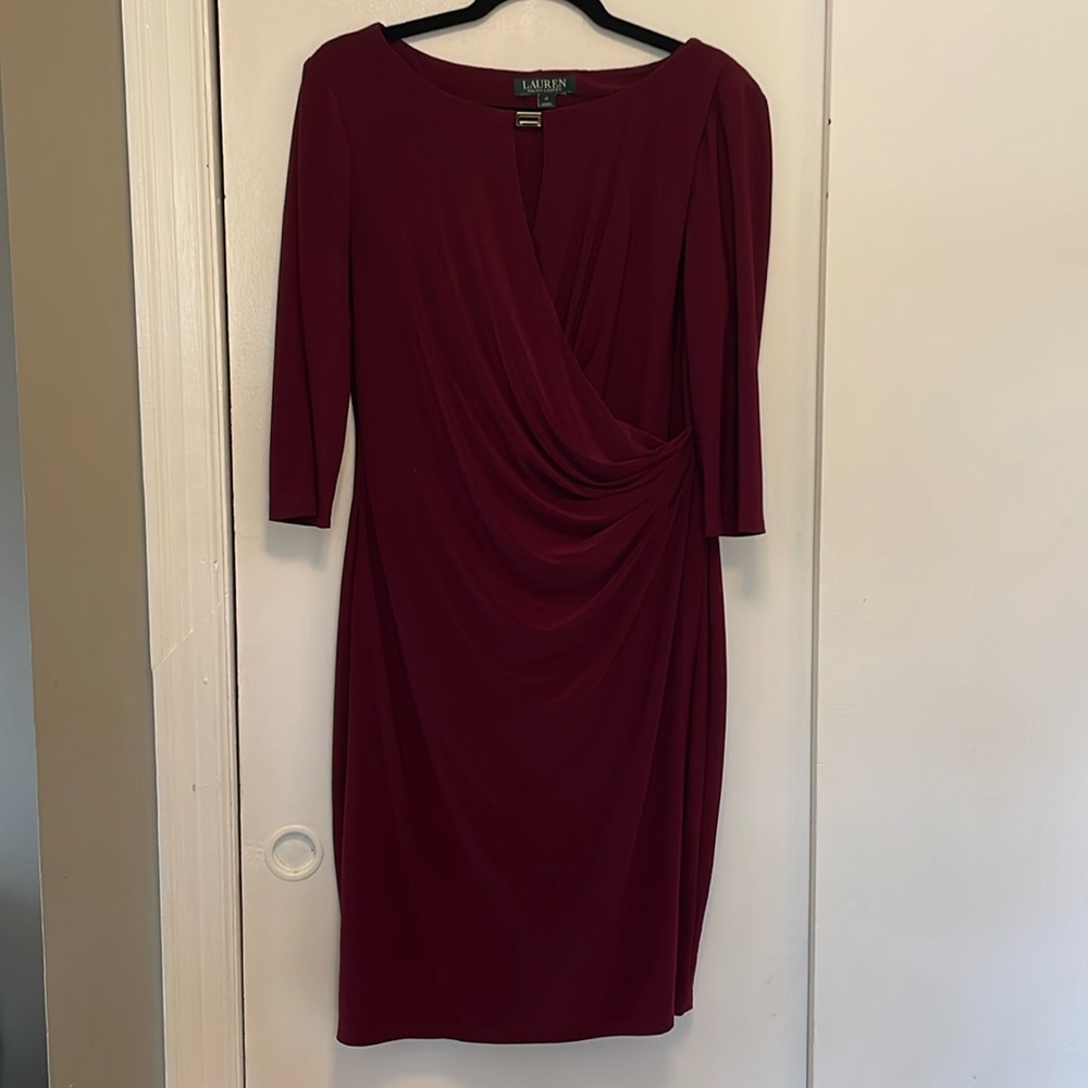 Burgundy Ralph Lauren dress size 12